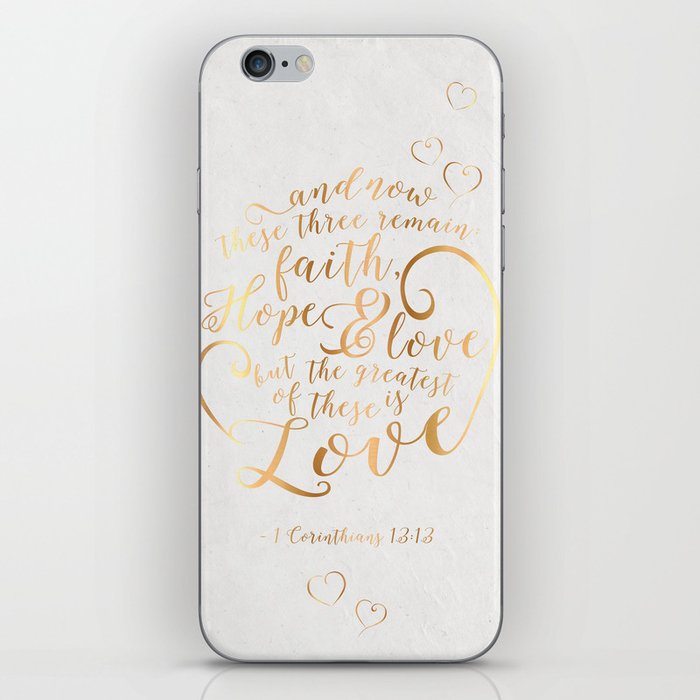 Faith + Hope + Love iPhone Skin
