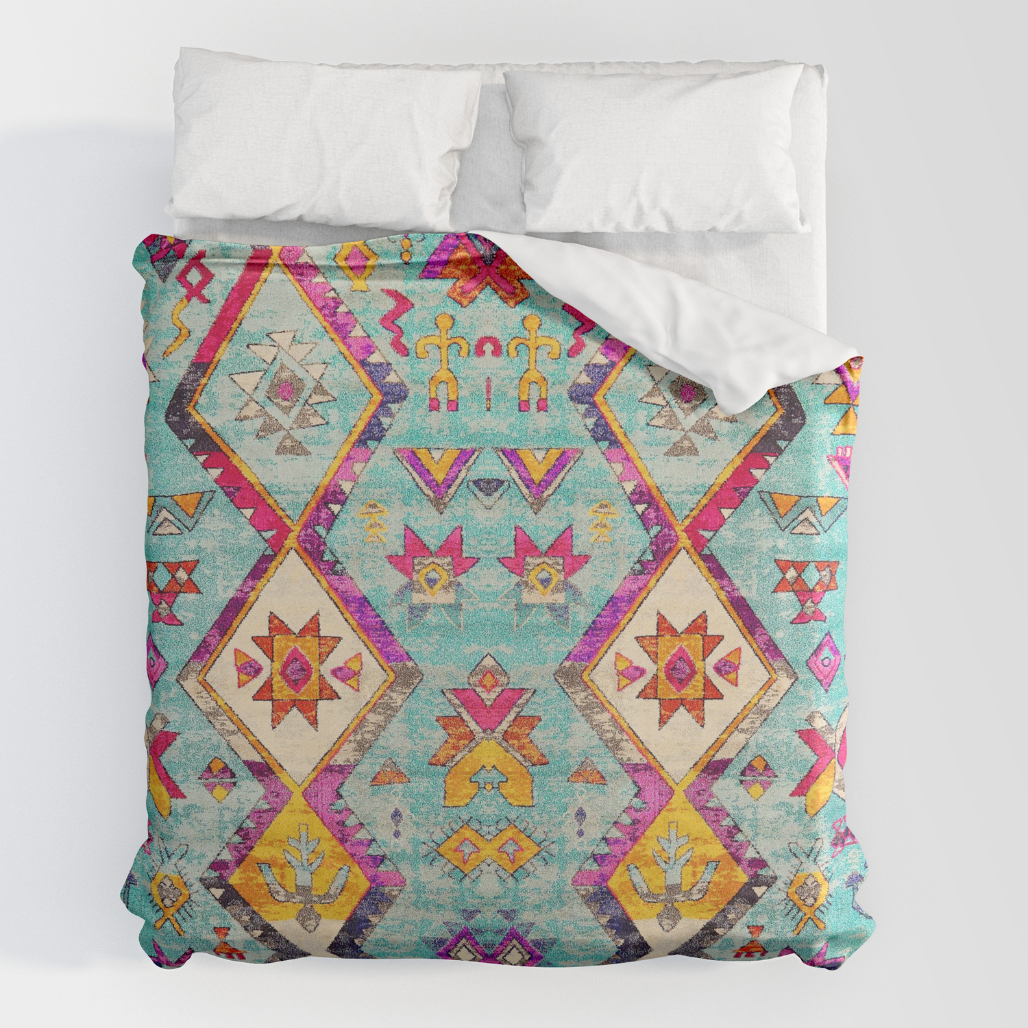 Antique Oriental Traditional Berber, Moroccan Style Duvet Cover