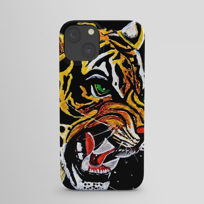 Tiger Stalking Prey Oil Painting iPhone Case