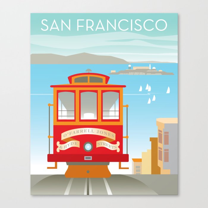 San Francisco: Hyde Street Cable Car Canvas Print