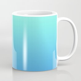 Gradient Blue AI Aqua Turquoise Mint Teal Pastel Azure Ombre Abstract Sea Sky Summer Pattern Coffee Mug
