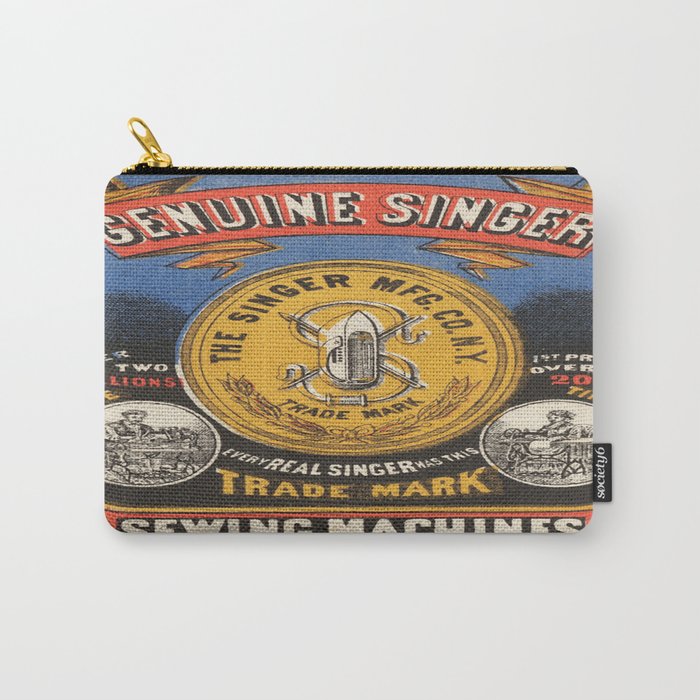 Vintage poster - Singer Sewing Machine Carry-All Pouch