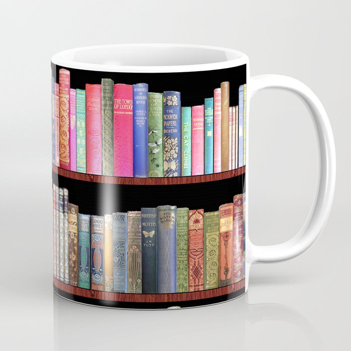 Book Lovers Gifts, Antique bookshelf Coffee Mug | Photography, Photography, Book-lovers-gift, Books, Antique-books, Vintage-books, Jane-austen-books, Antique-book-library, Bibliophile-gift, Vintage-book-library