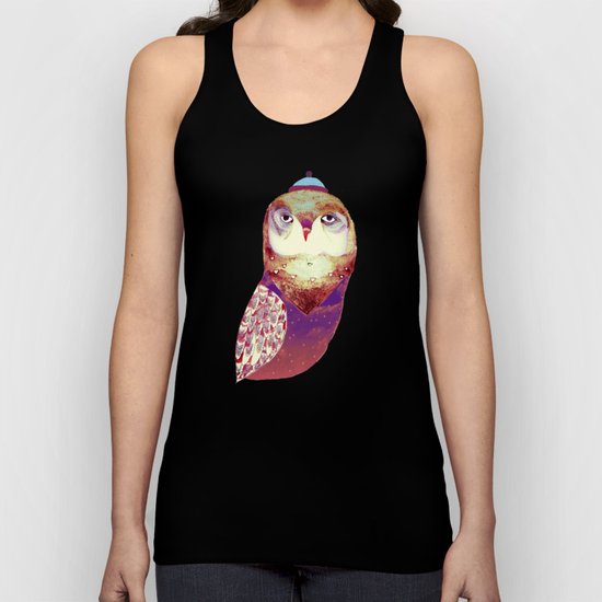 Purple Owl Unisex Tank Top