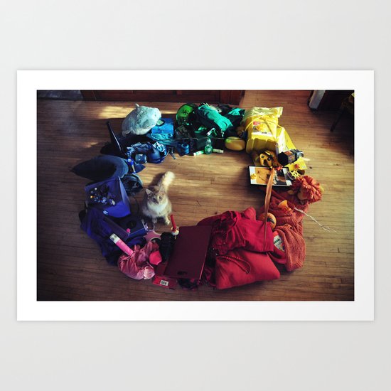 Cat Color Wheel Art Print