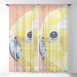 Chic Parakeet Sheer Curtain