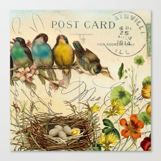 Sweet birds #5 Canvas Print