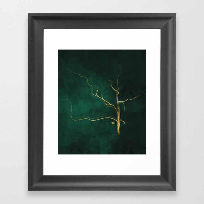 Kintsugi Emerald Green Gold Kintsugi Japan Marble Watercolor