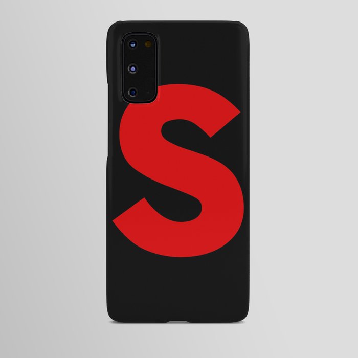 letter S (Red & Black) Android Case