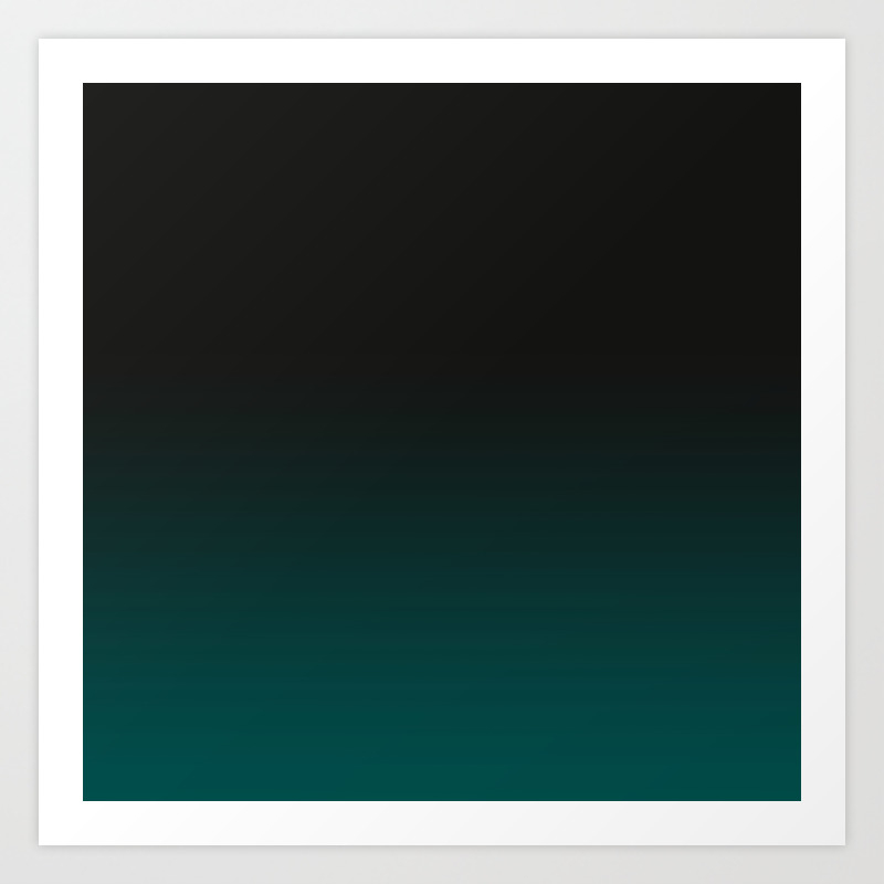 Color Change Gradation Forest Green Art Print