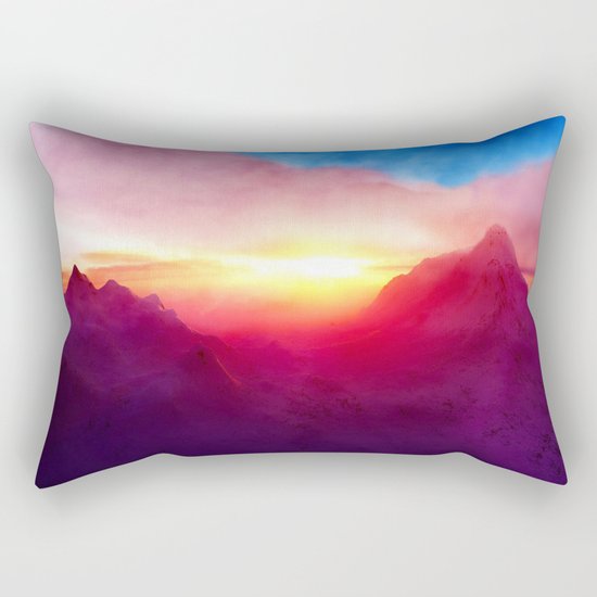 Pastel Mountain Rectangular Pillow
