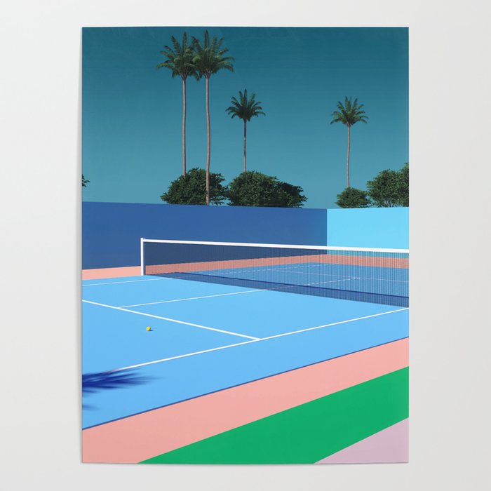 Tennis Court by Hiroshi Nagai Poster