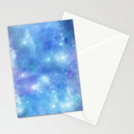 Blue Nebula Painting Stationery Card