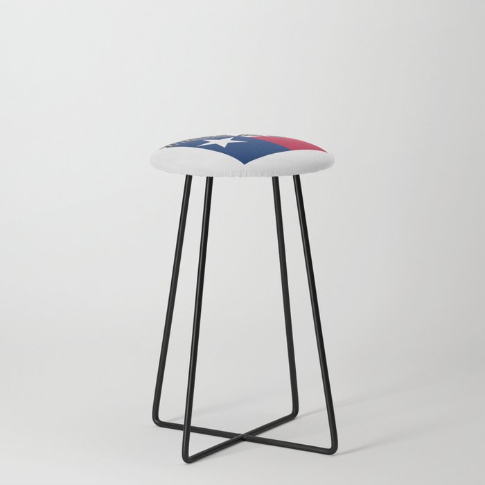 Texas Angled Flag Text Counter Stool