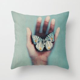 Catch (butterfly scanography) Throw Pillow