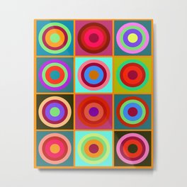 Kandinsky No. 20 Metal Print | Modernhome, Concentriccircles, Abstract, Geometric, Graphicdesign, Modernwall, Circles, Opticalart, Popart, Bauhaus 