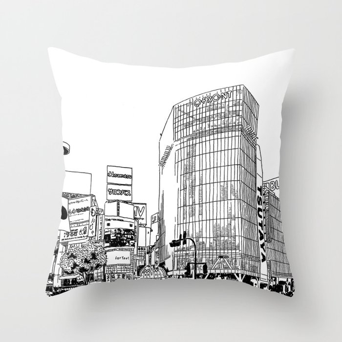 Tokyo - Shibuya Throw Pillow