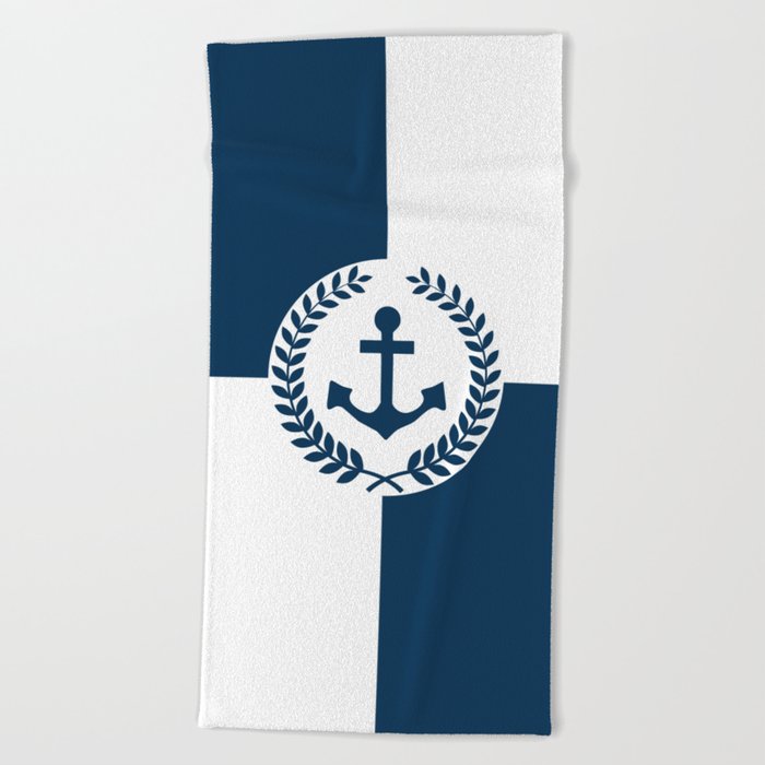 Nautical Themed Design 2 Beach Towel By Society6comanastasia Society6 Nautical Themed Design 2 Beach Towel