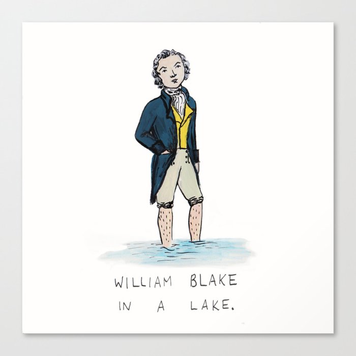 William Blake in a Lake Canvas Print