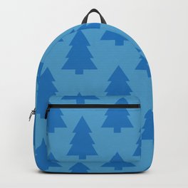 Christmas Tree Pattern in Light Blue and Blue Backpack
