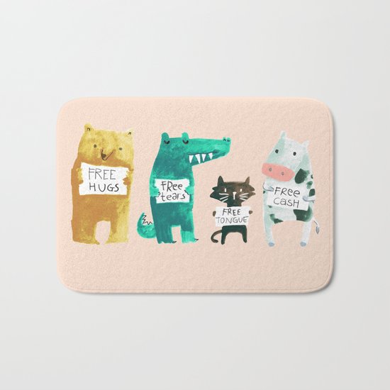 Animal idioms - its a free world Bath Mat