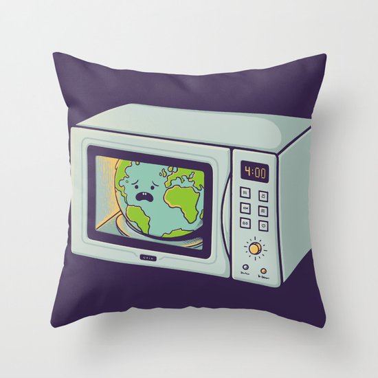 Global Warming Throw Pillow