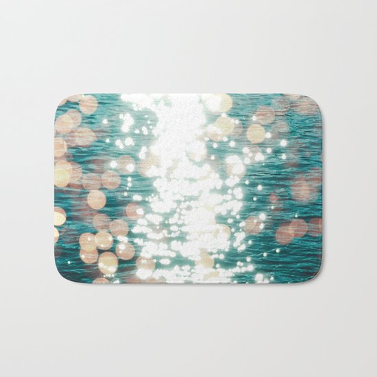 Sun glitter - golden light Bath Mat