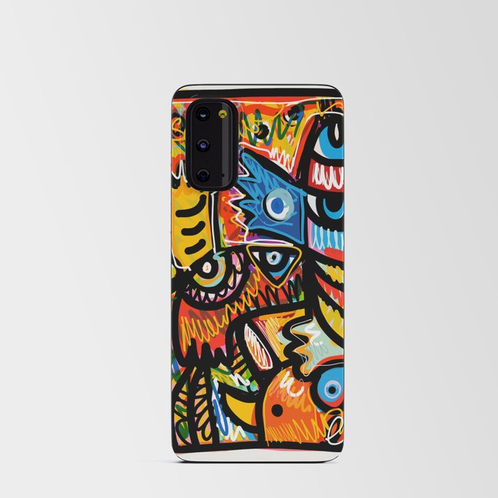 Graffiti Totem Bird Neo Expressionism by Emmanuel Signorino Android Card Case