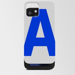 Letter A (Blue & White) iPhone Card Case