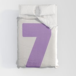 7 (Lavender & White Number) Duvet Cover