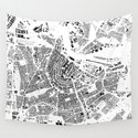 Amsterdam Map Schwarzplan Only Buildings Wandbehang