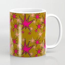 Hot Pink Retro Starbursts  Coffee Mug