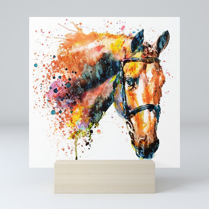 Colorful Horse Head Mini Art Print