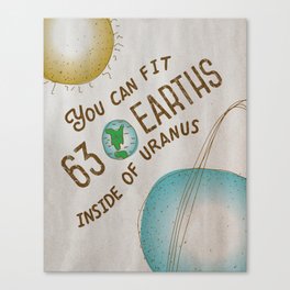 Uranus Joke Bathroom Poster - Solar System Series Canvas Print