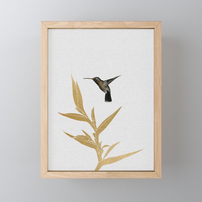 Hummingbird & Flower II Framed Mini Art Print