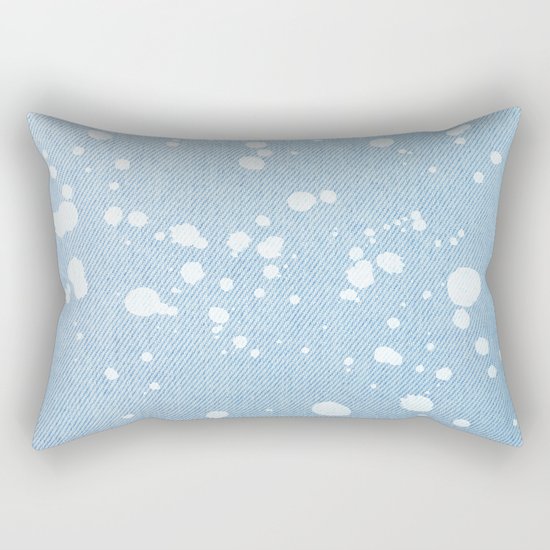 Stained jeans texture Rectangular Pillow