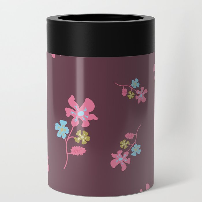 Floral Texture Background Can Cooler