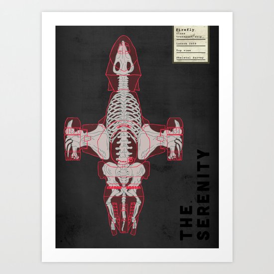 Spaceship Skeletal Survey: The Serenity Art Print