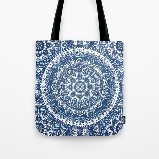 Blue Mandala Pattern Tote Bag
