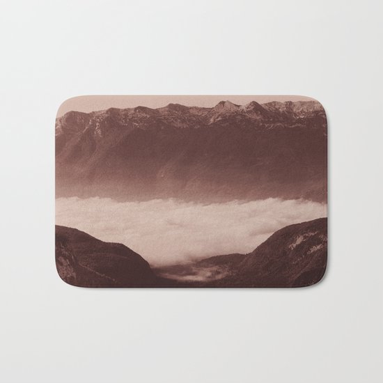 Morning in the mountains Bath Mat