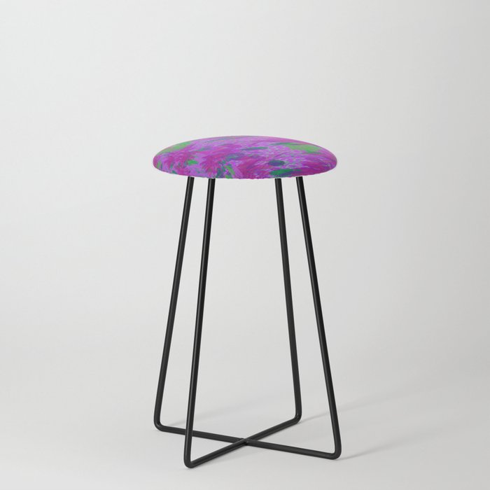 Floral Confetti in the Wind  Counter Stool
