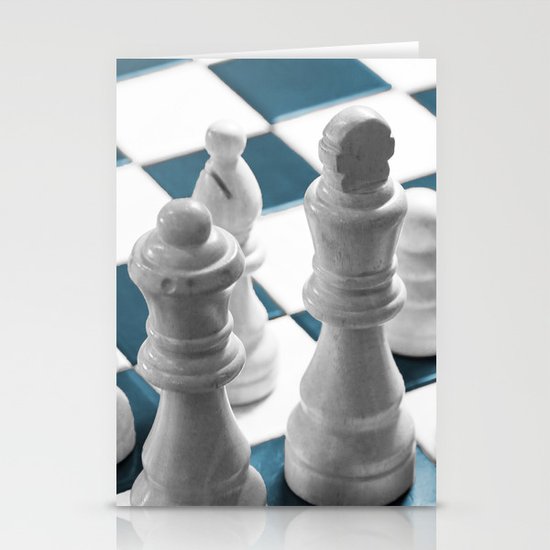 Chess - Teal Stationery Cards