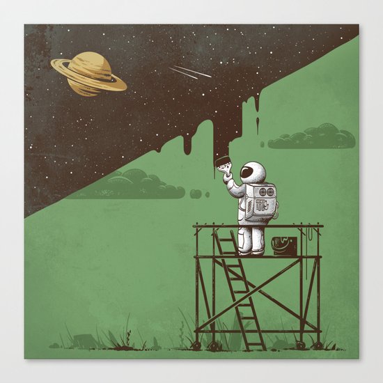 Painting Night Canvas Print