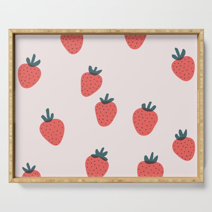 Strawberries Serving Tray