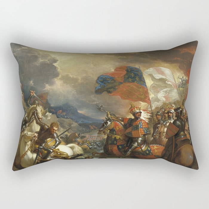  Edward III Crossing the Somme, by Benjamin West Rectangular Pillow