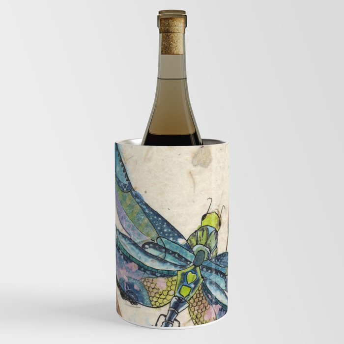 ""Dragonflies and Cattails" Wine Chiller