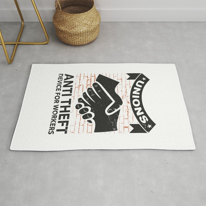 Labor Union of America Pro Union Worker Protest Light Rug