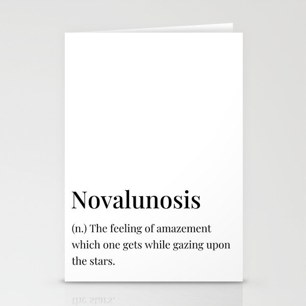 Novalunosis definition Stationery Cards