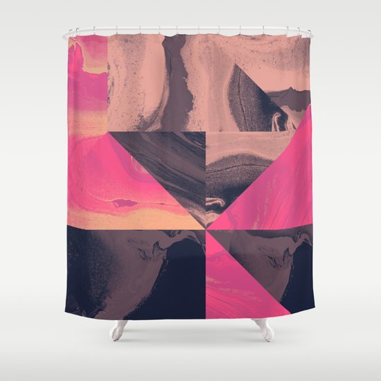 Triangular Magma Shower Curtain