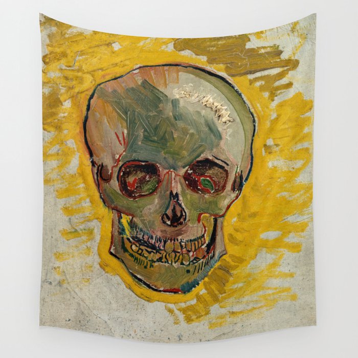 Vincent van Gogh - Skull 1887 #2 Wall Tapestry